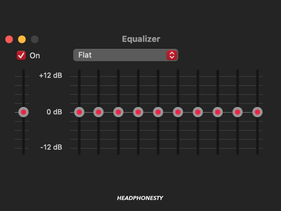 Apple Music's graphic equalizer.