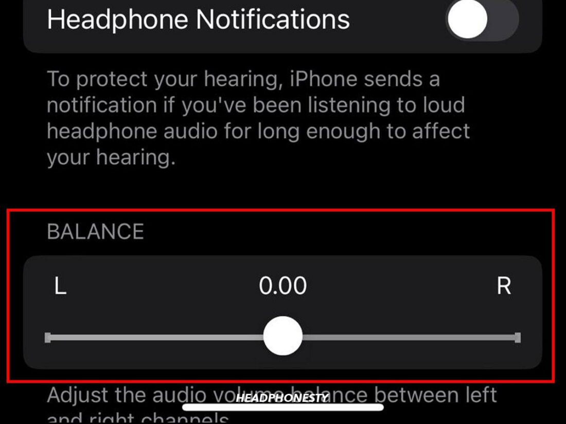 Slide AirPods volume balance left or right