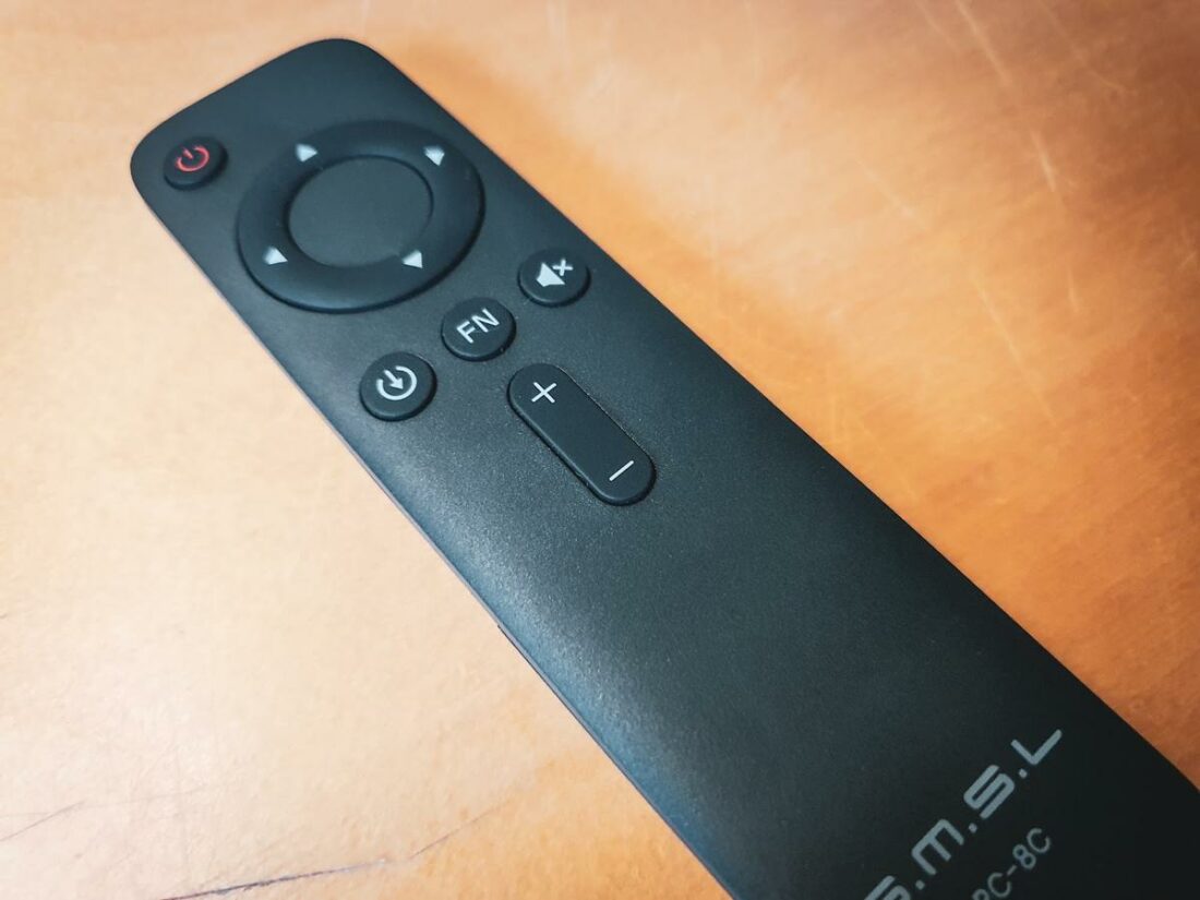 There's a good chance the remote will be the main way you interact with the D6-S.