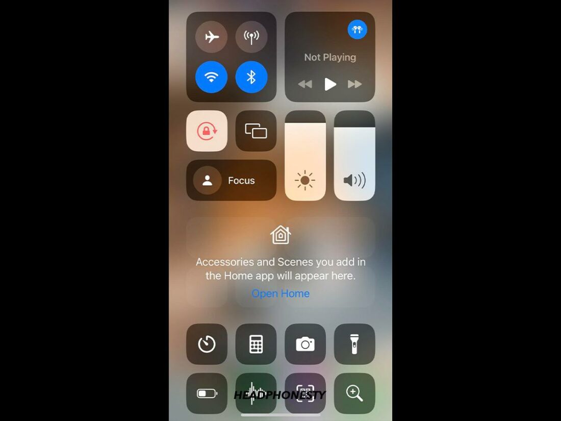 Open Control Center on your iPhone