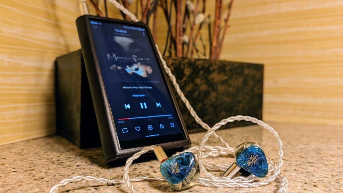 The OL pictured with the outstanding FiiO M15S DAP (digital audio player).