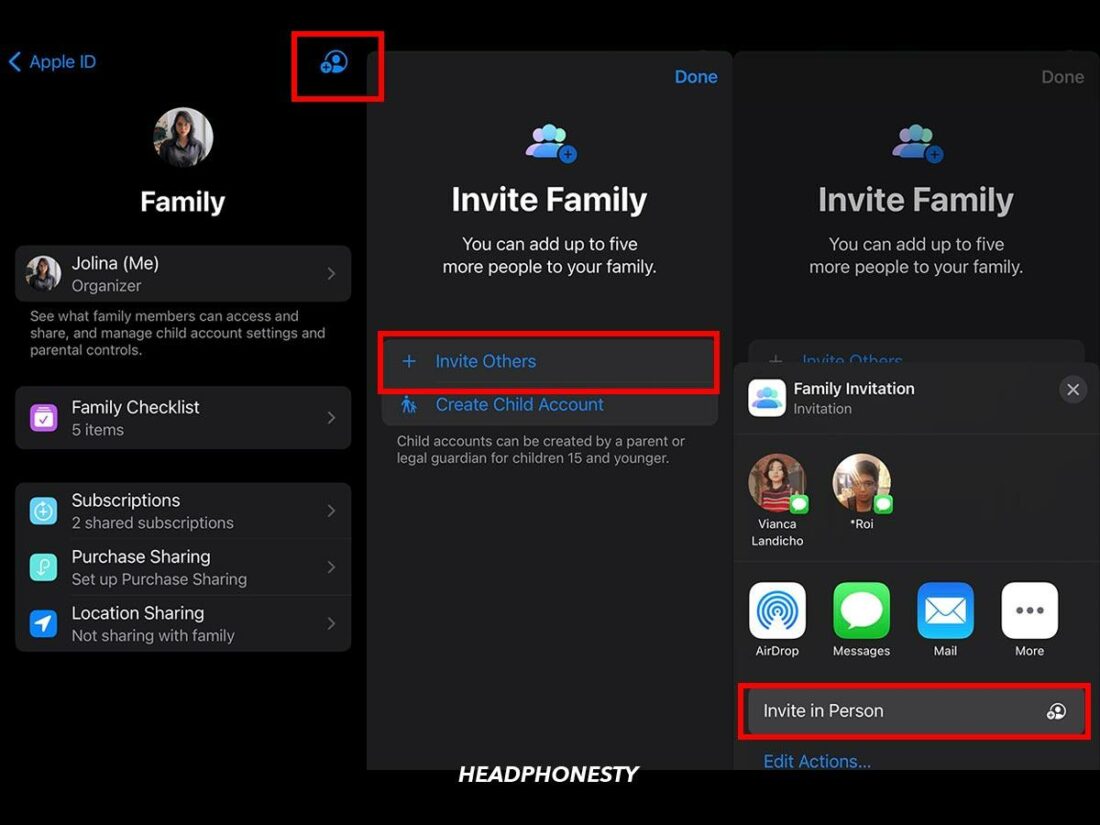 Steps on How to Enable Family Sharing.