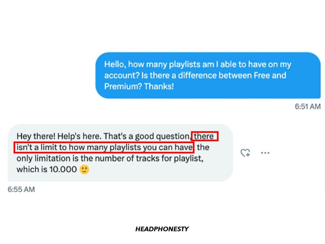 Spotify's customer support says, there’s no limit to how many Spotify playlists you can have