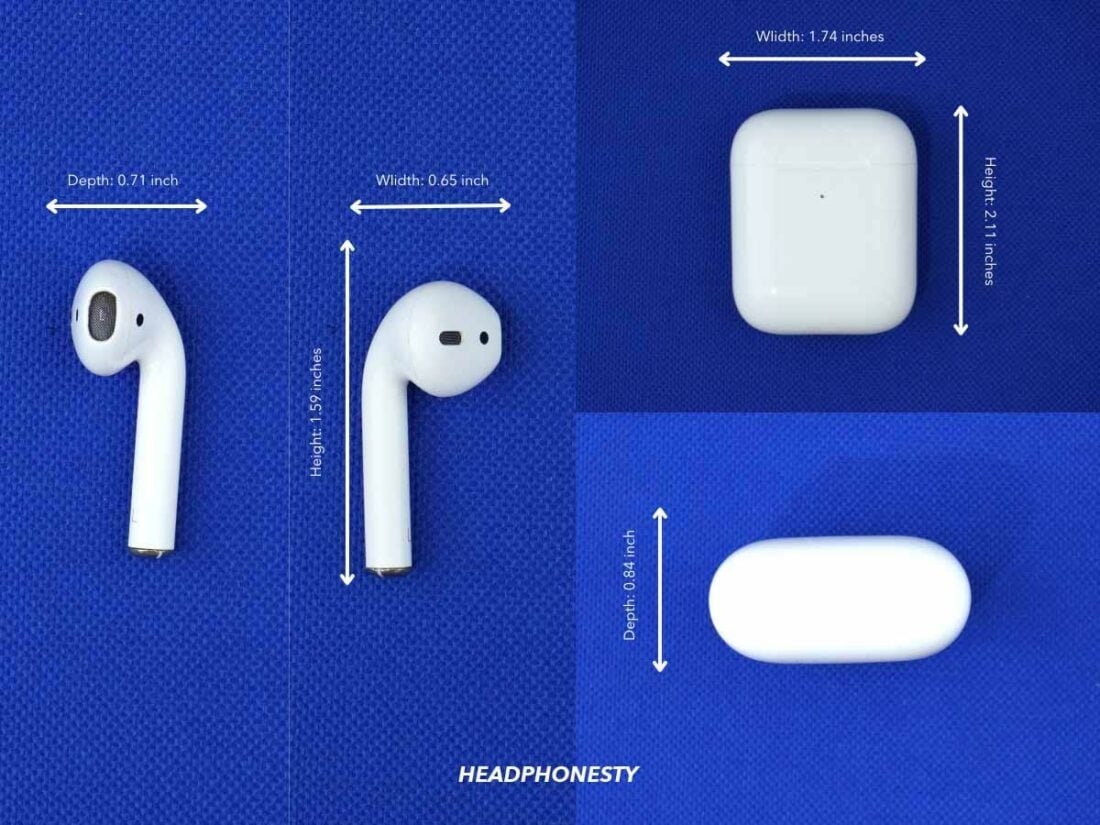 AirPods 2nd Gen size and dimensions