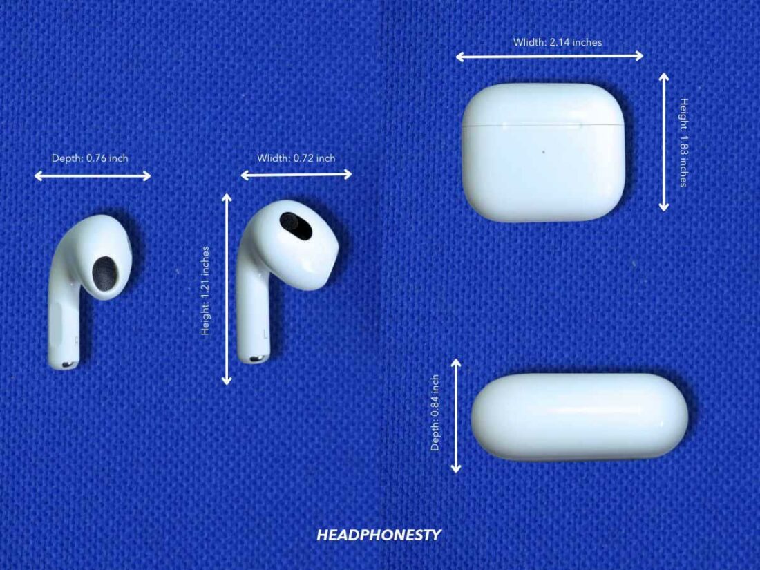 AirPods 3rd Gen size and dimension