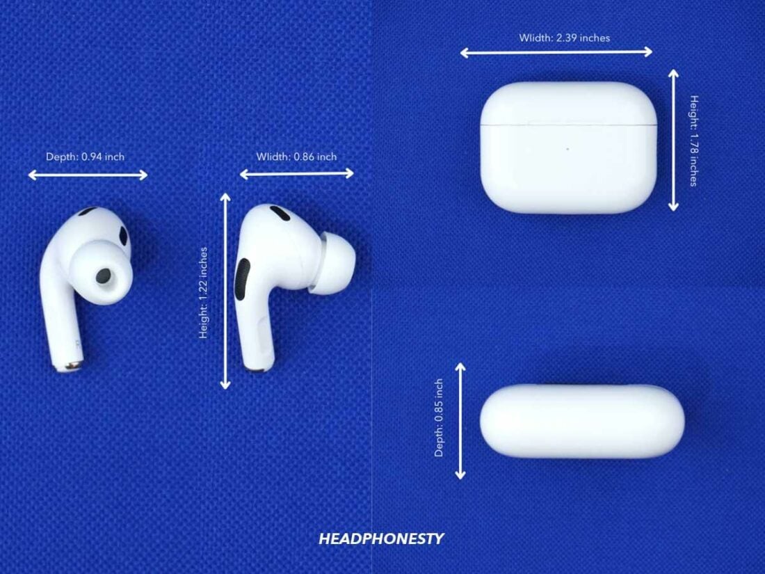 AirPods Pro 2nd Gen size and dimensions