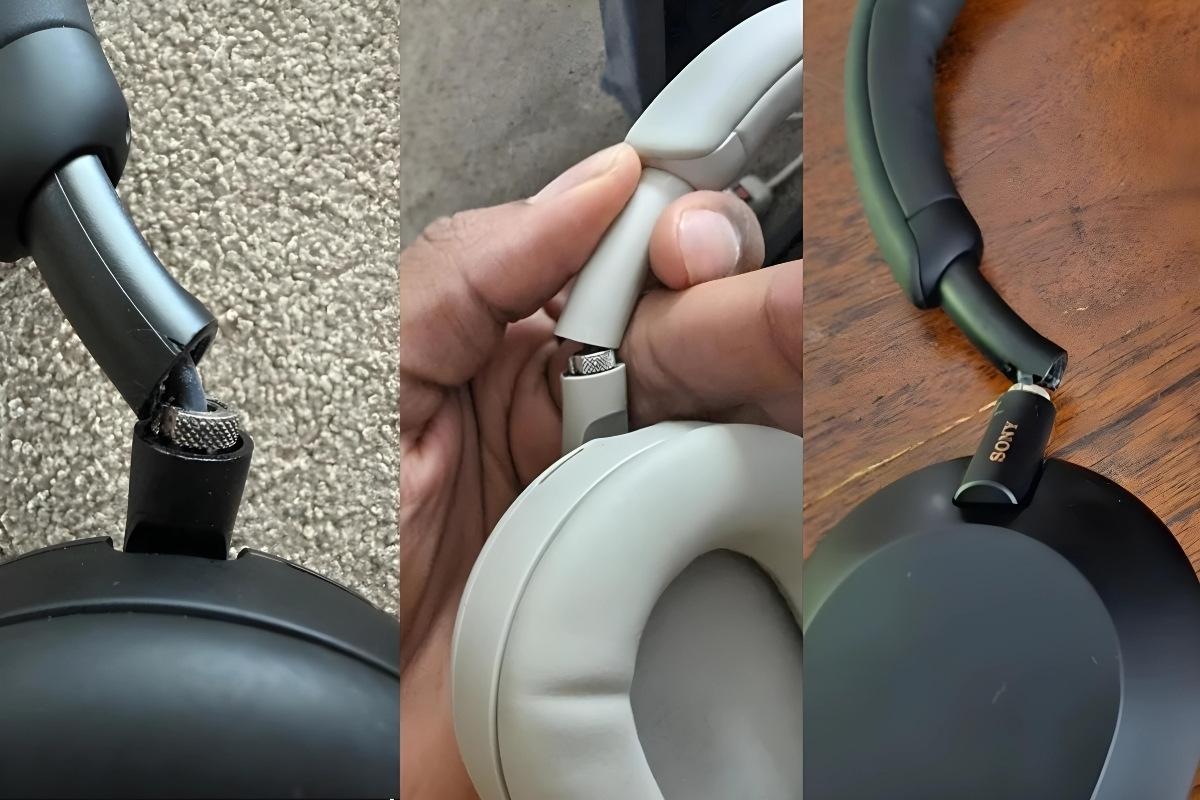 Different Sony WH-1000XM5 headphones broken at the same place, as reported by multiple users. (From: Reddit)