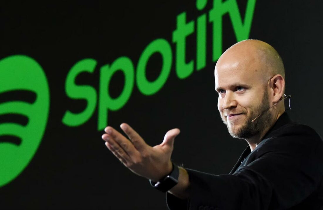 Spotify's CEO, Daniel Ek releases a statement fighting against Apple's new fees. (From: Toru Yamanaka/Getty Images)