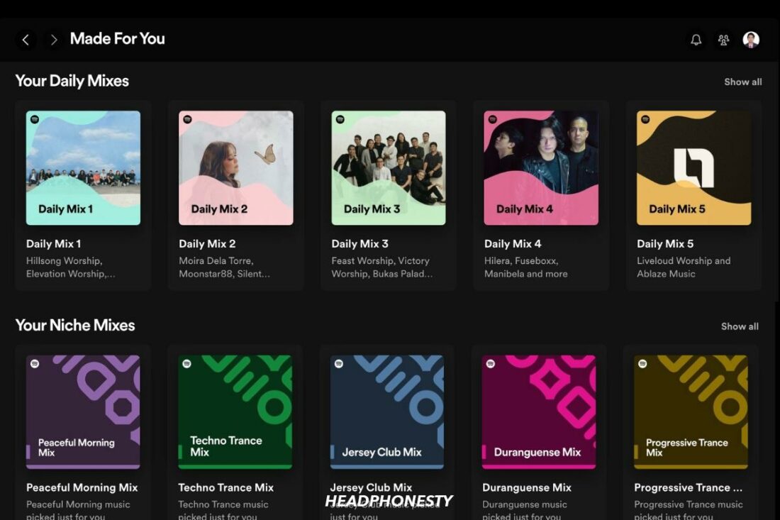 Spotify's 'Made For You' playlists