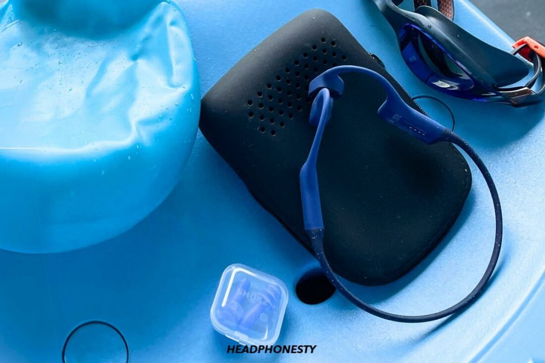 The Shokz OpenSwim automatically turn off when left unused after one hour.