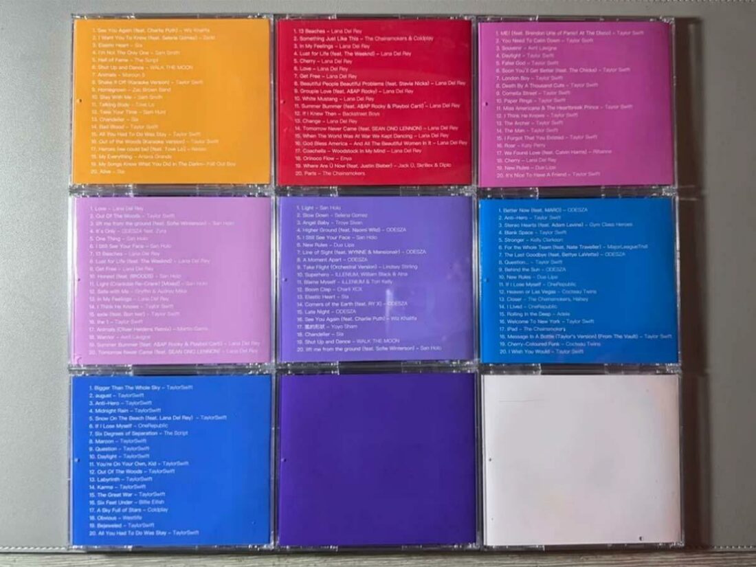 Tracklists on u/Jasonzhang97's Apple Music Replay CD collection (From: Reddit)