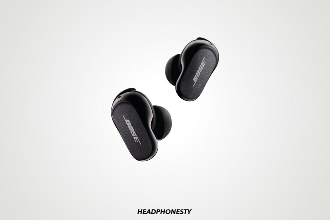 Close look at the Bose QuietComfort Earbuds II (From: Amazon)