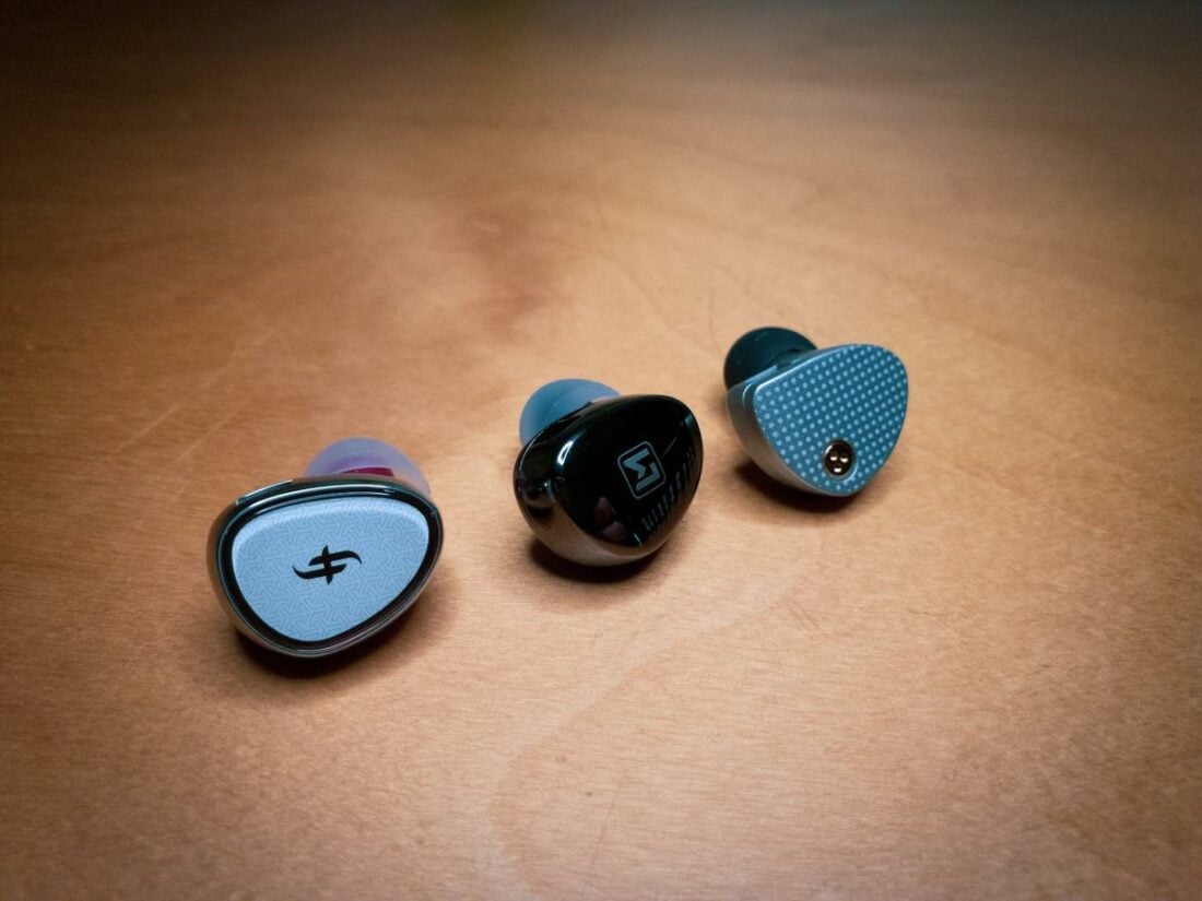 The three IEMs have similar size shells. (From: Rudolfs Putnins)