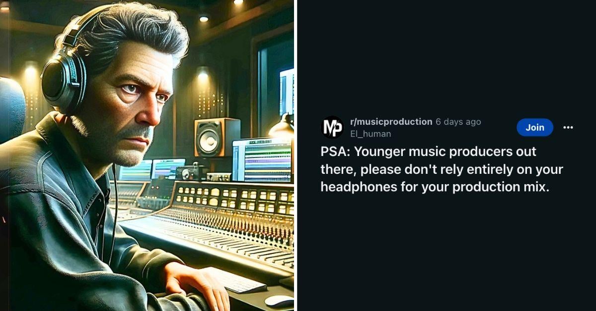 Veteran music producer warns newbies from the dangers of headphone use.