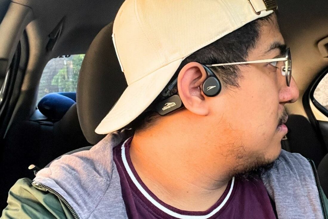 I tried listening to these headphones while driving, which I can only do because of their open-ear design. (From: Josh Geronimo)