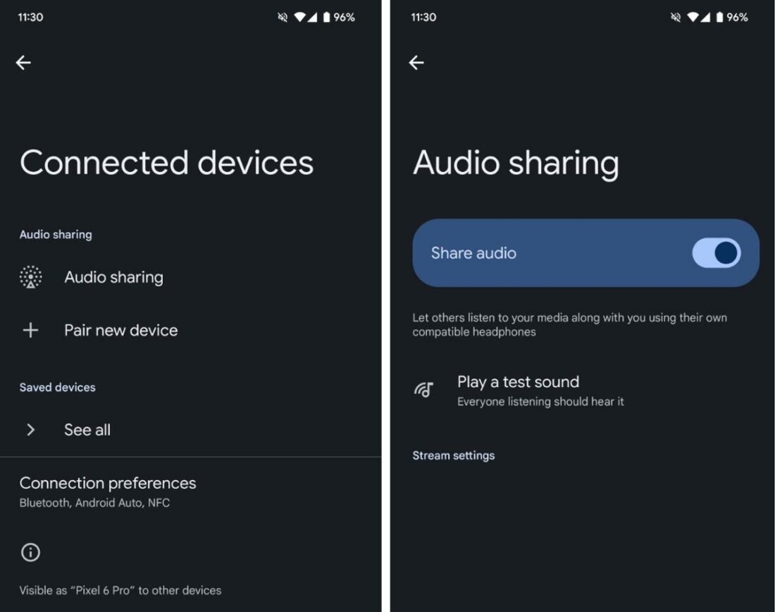 You can turn on 'Share Audio' from Settings &gt; Audio Sharing