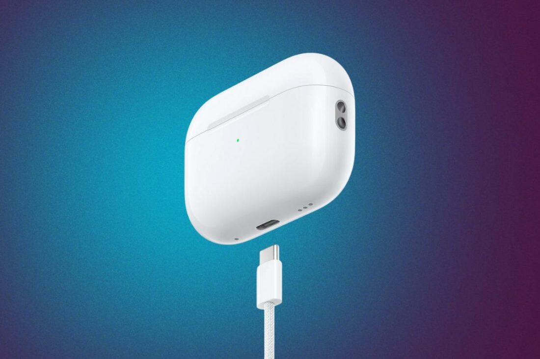 Charging via USB-C used to be only available for the AirPods Pro 2's charging case. (From: Apple)
