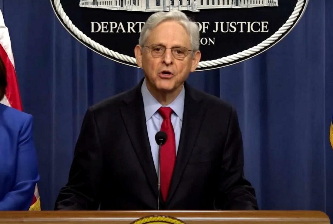 Merrick Garland, the 86th United States attorney general, talks about DOJ's case against Apple in 2024. (From: DOJ)