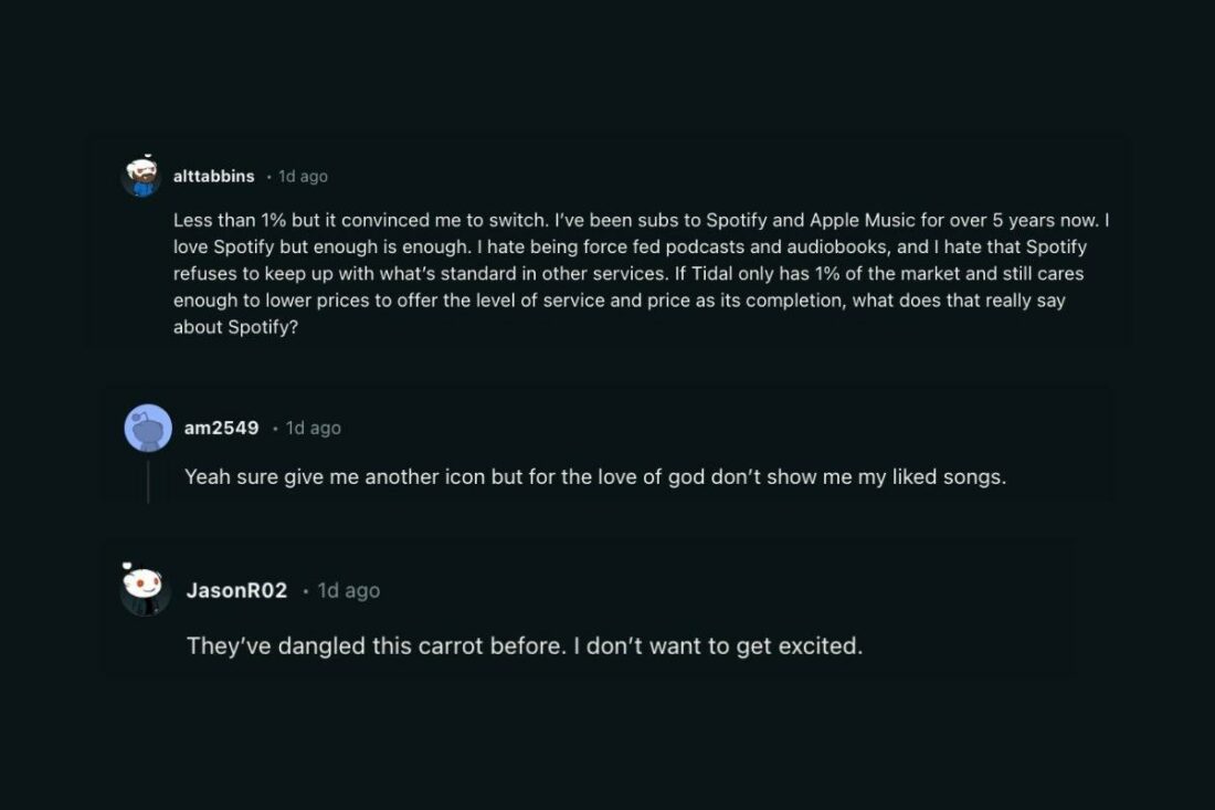 People who are done with expecting anything from Spotify. (From: Reddit)