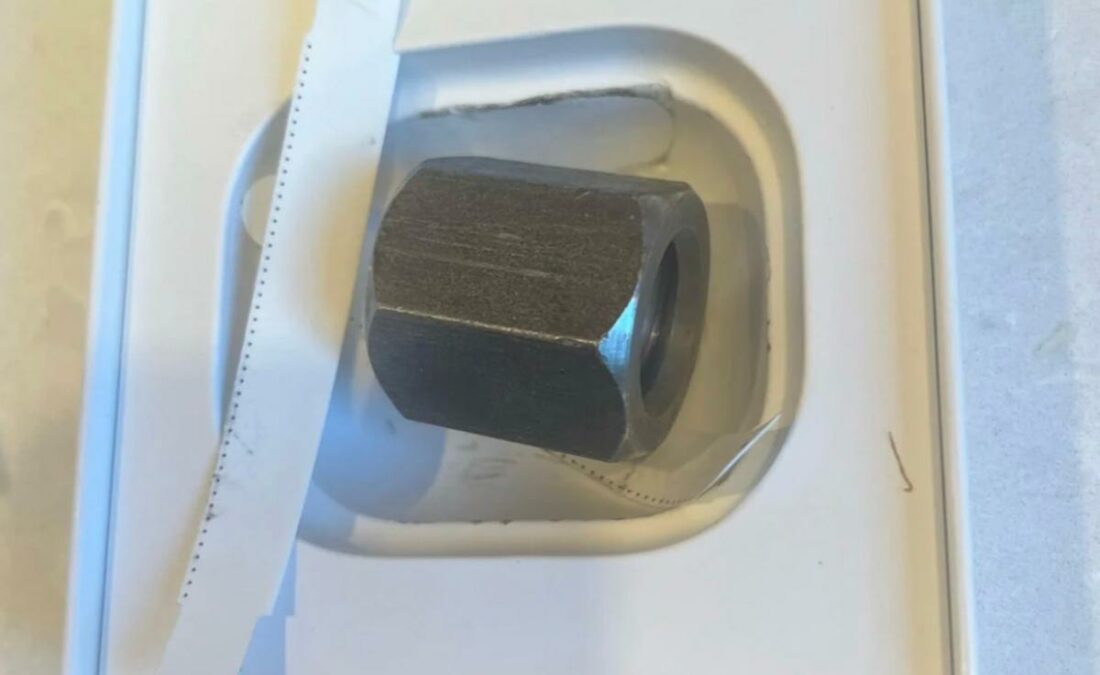 Redditor Logical-Pie918 received a coil nut instead of AirPods. (From: Reddit)