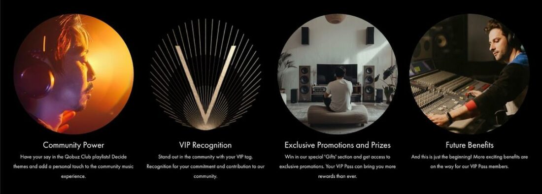 Some of the benefits that VIP pass members can enjoy. (From: Qobuz)