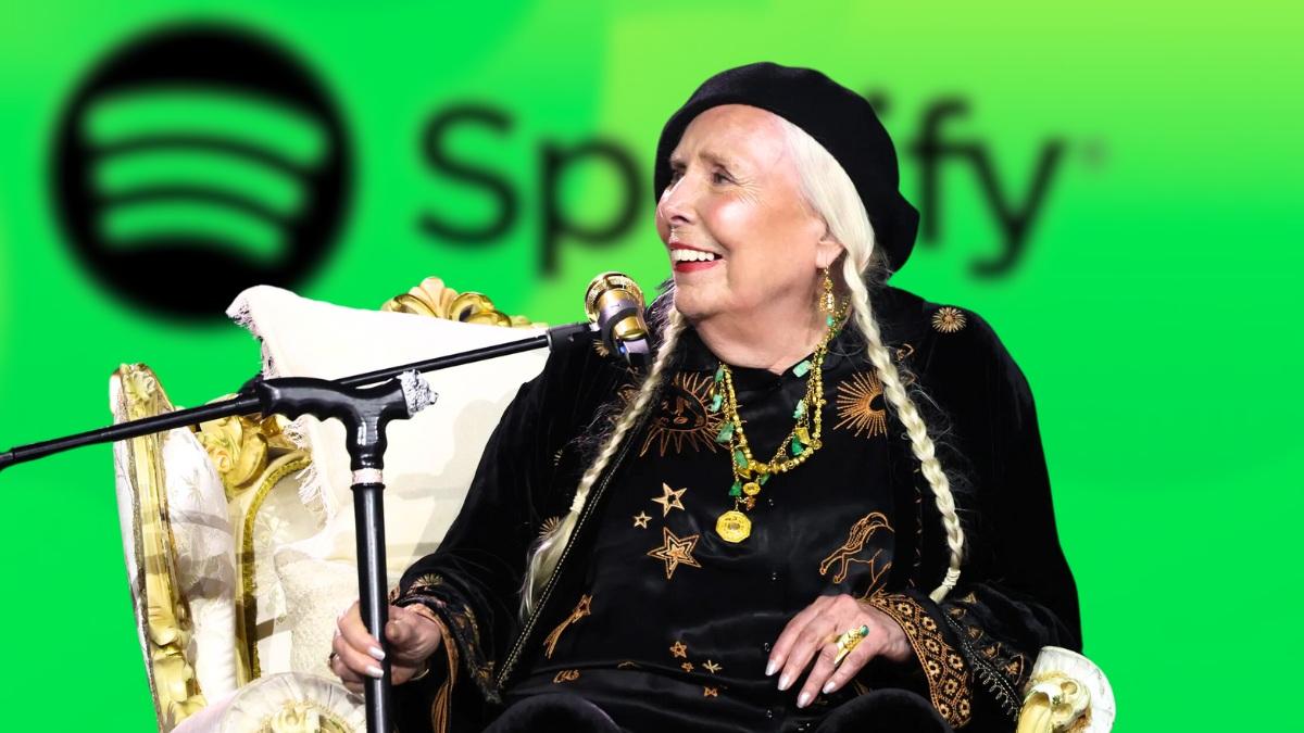 The legendary foremost folk music artists of the 20th century ends her protest against Spotify.