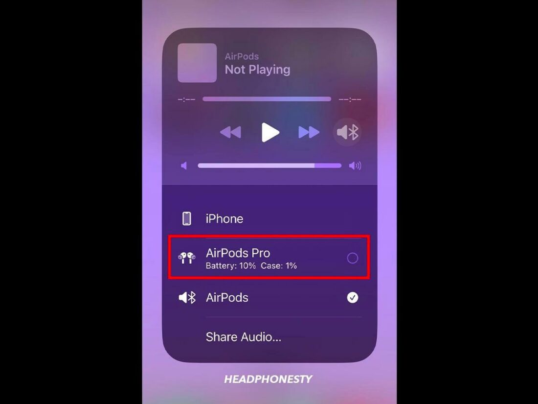 Using two AirPods to one iPhone with the iOS' audio sharing feature.
