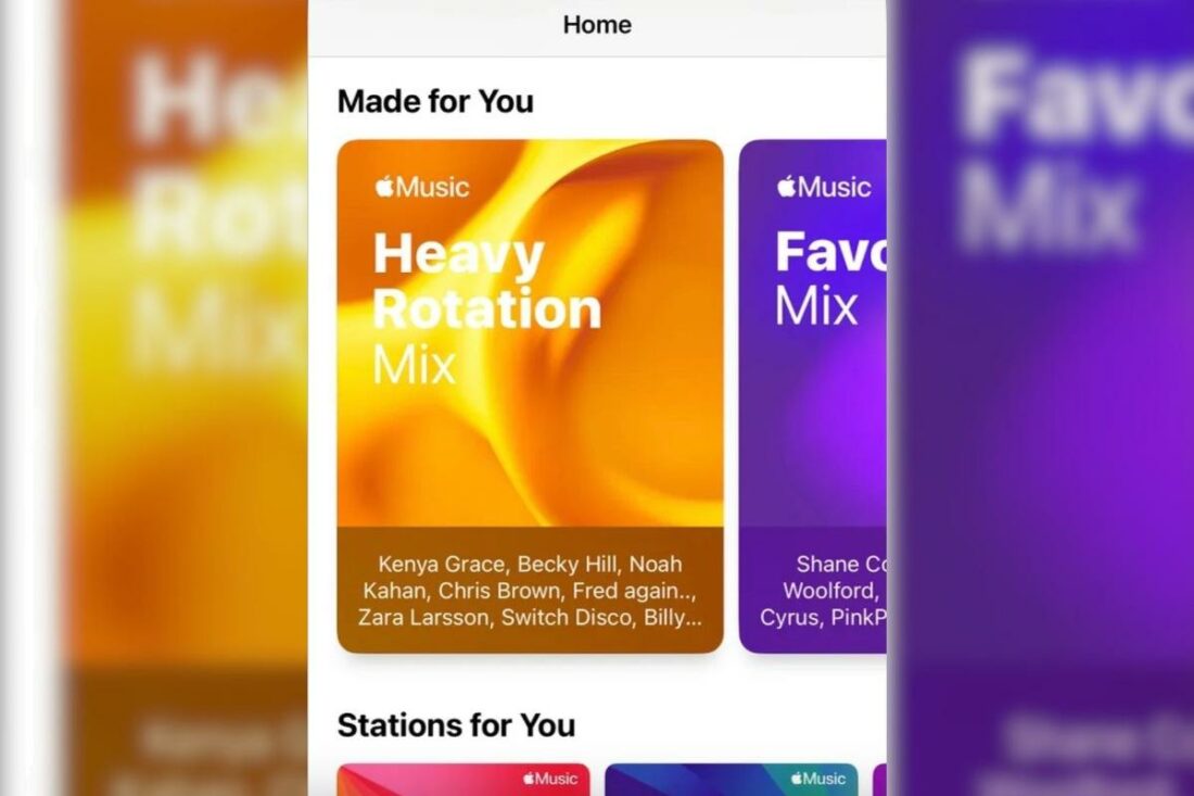 Apple Music's Heavy Rotation Mix can be found under 'Made for You'.