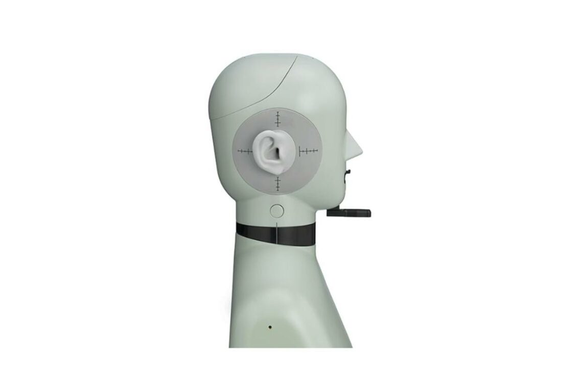 The head and torso fixture of the 511 system. (From: Brüel & Kjær)
