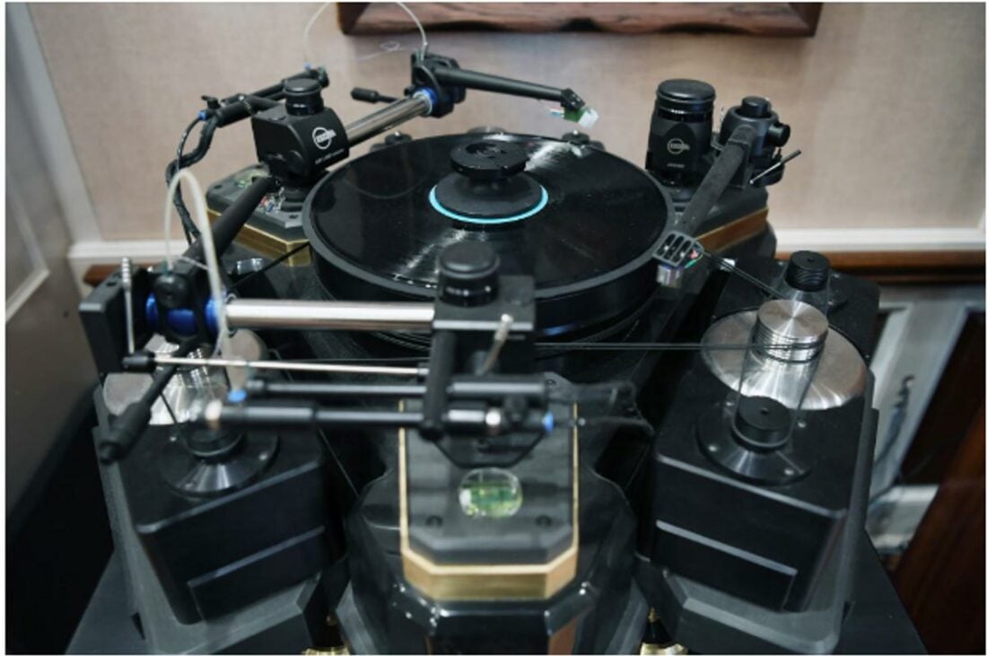 Fritz's custom-made turntable dubbed as the Frankentable (From: Ken Fritz)