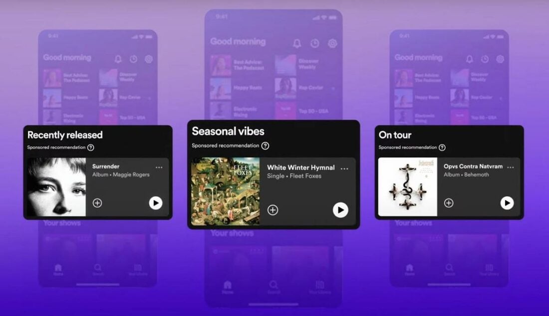 Instead of buying fake followes and streams, Spotify encourages artists to use other features like 'Showcase' to promote their music. (From: Spotify)