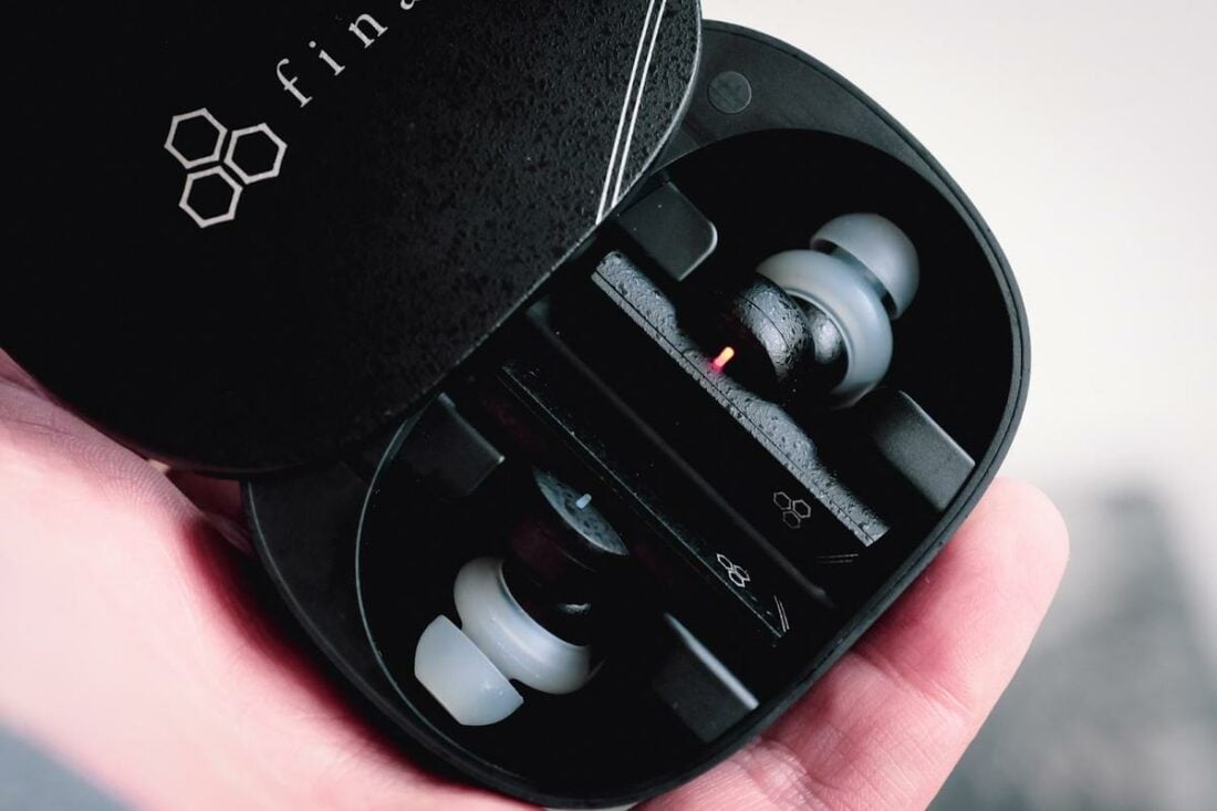 The IEMs sit snuggly in the case and are easy to pick up. (From: Rudolfs Putnins)