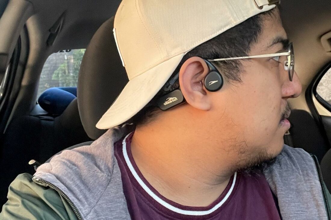 Wearing bone conduction headphones will help you keep aware of your surroundings. (From: Josh Geronimo)