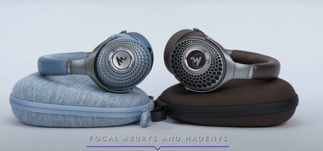 Both the Azurys and Hadenys come with a carrying case. (From: Focal)
