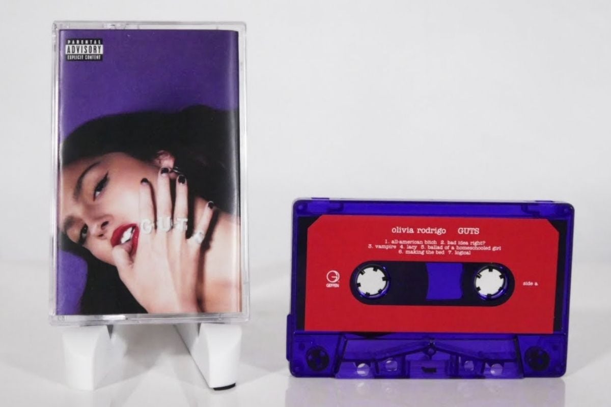 This tape shows how retro formats are part of today’s biggest pop releases. (From: Olivia Rodrigo Official Site)