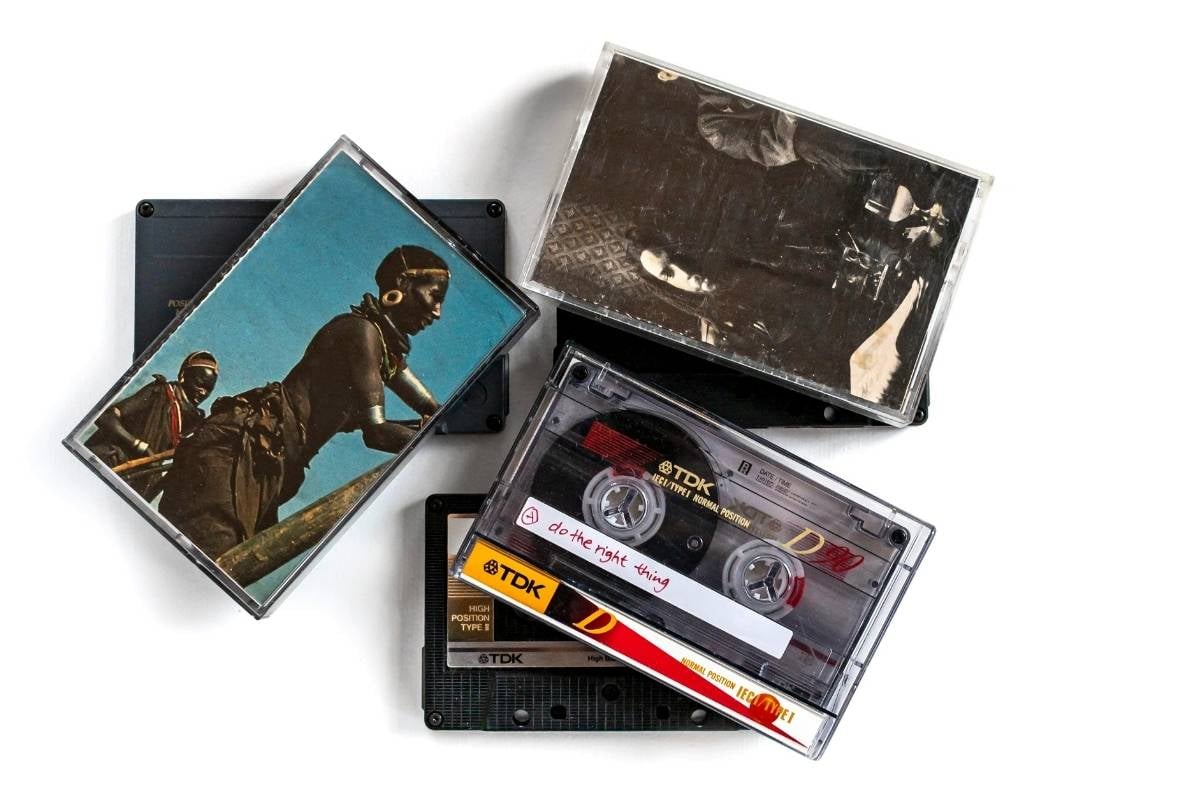 A few tapes with custom covers and handwritten labels. (From: Unsplash)