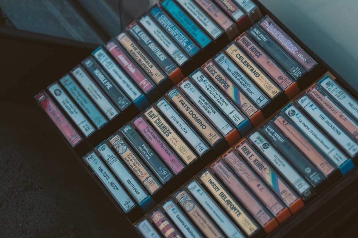 A full case of cassette tapes kept safe and ready to play anytime. (From: Unsplash)